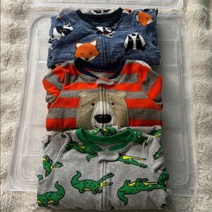 Carter’s Simple Joys Footed Pajamas size 18m. Grippers on feet.